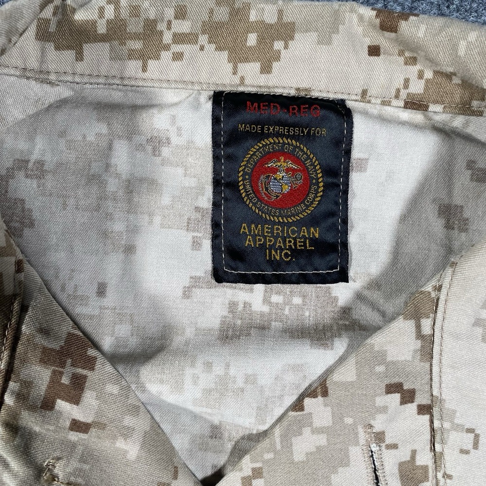 USMC MARPAT Desert Camo Combat Blouse Mens Size Medium Regular American Apparel - Picture 3 of 9